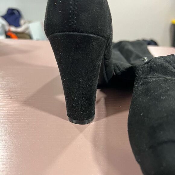 NEW Black Over the Knee Shoe’n Tale Heeled Boots - Picture 3 of 5